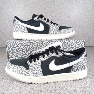 Nike Air Jordan 1 Retro Low OG Black Cement Sneakers Shoes